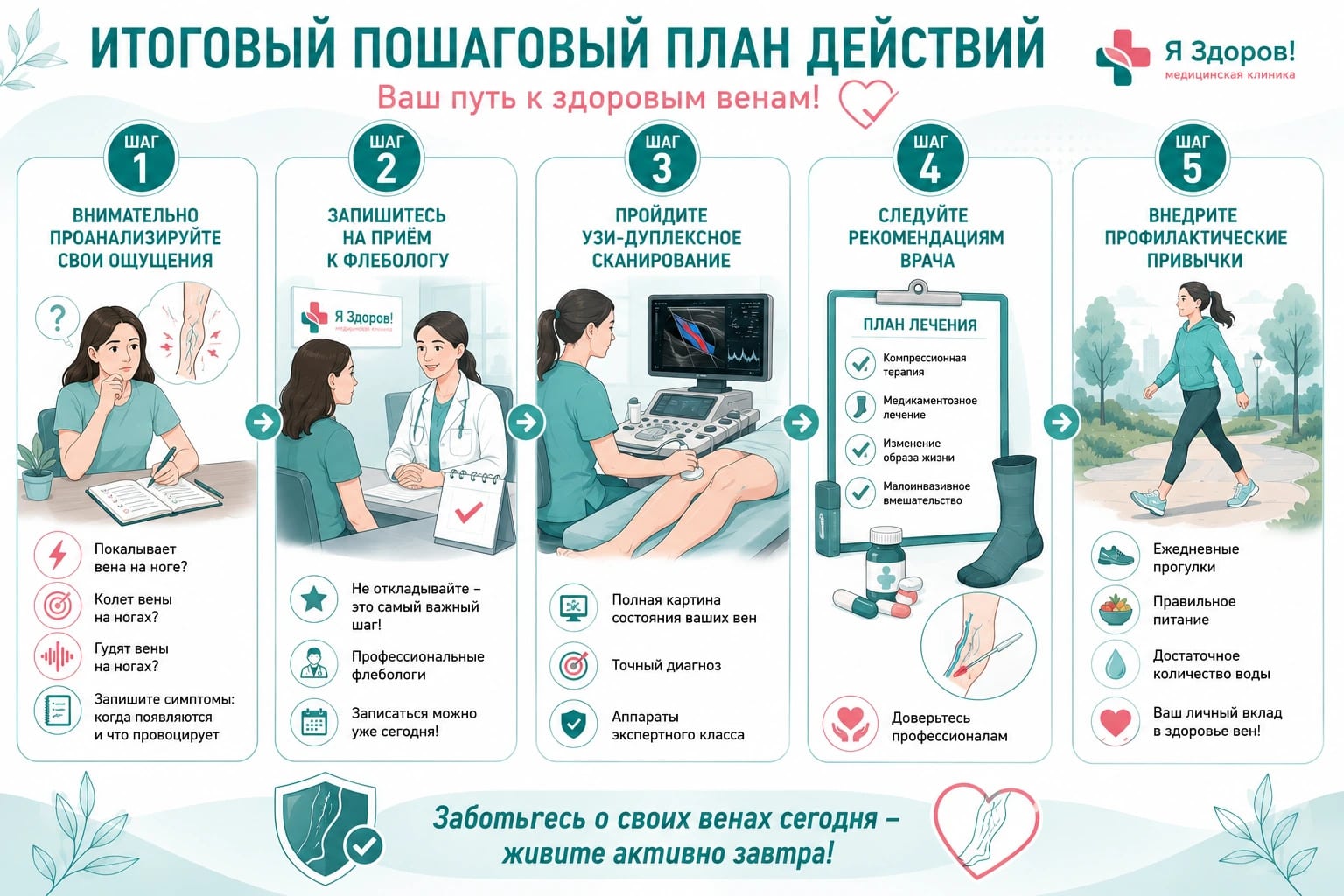 Пошаговый план при покалывании и боли в венах ног: оценка симптомов, флеболог, УЗИ и профилактика